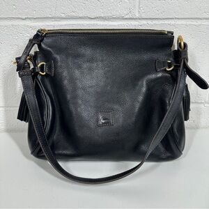 Dooney & Bourke Florentine Black Medium Zip Hobo 8L966NV Adjustable Strap